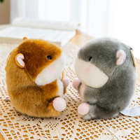 Porte-clés Hamster Adorable, Mini Porte-clés Panda en Peluche, Jouets en Peluche Hamster Mignons, Pendentif de Sac, Poupée en Peluche