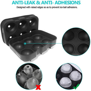 ホットイージーリリースウイスキーアイスホッケーマシン再利用可能大球ボールキューブアイストレイ型シリコーン - Product Image 5