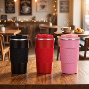 Taza de Café Personalizada con Logotipo, 380 ml/510 mm, Acero Inoxidable, Ecológica, Duradera, de Doble Pared, 20 oz, para Sublimación, con Tapa - Product Image 1