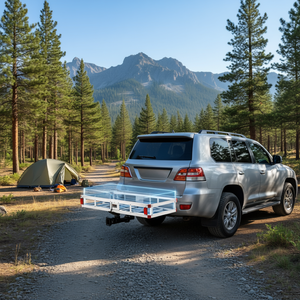 Portaequipajes de aluminio para enganche de 2 pulgadas, 49.4 x 22.4 x 7.1 pulgadas, capacidad de 500 libras, para SUV, camionetas y camping. - Product Image 2