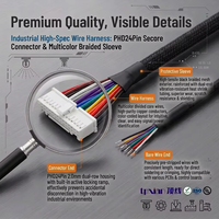 Arnés de Cableado de Doble Fila 24AWG PHD2.0 de 24 Pines con Codificación por Colores, Cableado Interno, Venta Directa de Fábrica