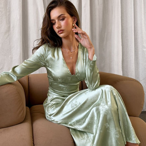 Vestido de Fiesta Elegante y Ligero, Personalizado, con Encaje Jacquard 3D, Sexy, con Hombros Descubiertos, Manga Larga, Transparente, con Efecto Push-Up - Product Image 3