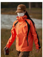 Veste d'hiver unisexe imperméable à capuche pour l'extérieur avec doublure en polyester, épaisseur standard, logo personnalisé, coupe-vent de sport