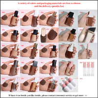 Fond de teint liquide mat vegan haute qualité, couvrance totale, longue tenue, 23 nuances, marque privée, maquillage bio pour le visage