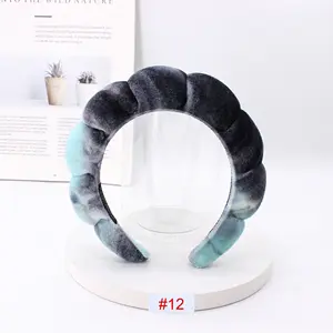 Domoho Europese Amerika Tie-Geverfde Haarband Voor Vrouwen Gouden Schedel Top Met Koreaanse Wolk Bubble Hoge Kwaliteit Hoofdband Accessoires