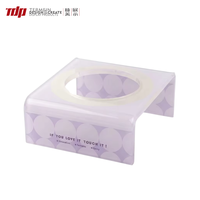 TERMEIN Support de gamelle et d'eau pour animaux de compagnie en acrylique, de luxe, lilas, en forme de U, monobloc, surélevé, pour chat, pour la chambre