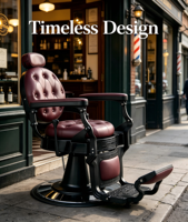Fauteuil de Barbier Ergonomique Moderne en Métal Inclinable avec Appui-tête, Design Unisexe pour Salons et Espaces de Loisirs, Emballage pour Envoi Postal