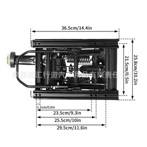 Base de siège à suspension pneumatique pour camion, 49,5 cm, ensemble de suspension en acier pour camions lourds et bus, mise à niveau et rénovation - Product Image 3
