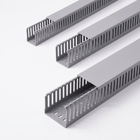 Goulotte de câblage en PVC UL94 V-0 à fentes 30x20mm 40x25mm 50x25mm, conduit électrique rectangulaire en plastique pour panneau d'automatisation, goulotte à doigts