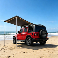 Auvent de toit de voiture pour voyage en plein air, facile à installer et à ranger, imperméable, pare-soleil, auvent latéral pour camping-car