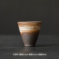 Ensemble de tasses à thé en céramique vintage avec soucoupe Creative Glaze Master Design pour usage personnel unique ou cadeau petit commerce de gros
