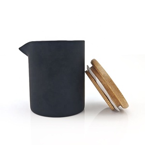 Leere hitze beständige Glas kerzen glas Großhandel 6 Unzen Massage Milchglas Kerzen glas mit Deckel - Product Image 4