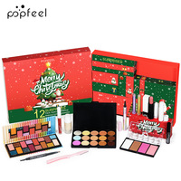 Kotak hadiah Natal hadir semua set Makeup Hari Halloween untuk liburan POPFEEL semua dalam satu Kit Makeup profesional untuk keluarga