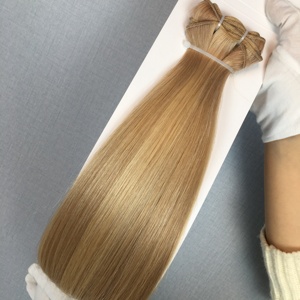 Extensiones de Cabello Humano Eslavo Europeo, Trama a Máquina, Cabello Virgen, Lujosas, Suaves, de Color Claro, Listas para Teñir, Decolorar, Sin Caída - Product Image 3