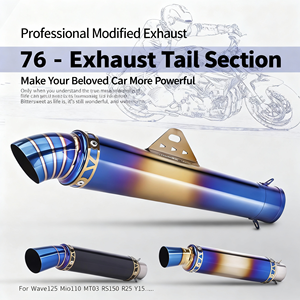 Nuovo Silenziatore Universale per Moto, Scarico per Msx125 Nc750x Xsr900 Z1000 Cb1000r Z900rs Cbr600 - Product Image 3