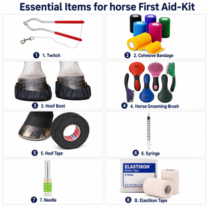 Bolsa de Cuidado Médico Multifuncional para Caballos Ori-Power, Kit de Suministros para Tratamiento de Emergencia para Caballos en Exteriores y Granjas - Product Image 3