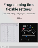 Thermostat de sol intelligent WiFi LCD Tuya |   Contrôle du chauffage à l'eau/gaz |   Réglable en Fahrenheit/Celsius |   Pour chauffage par le sol et gaz