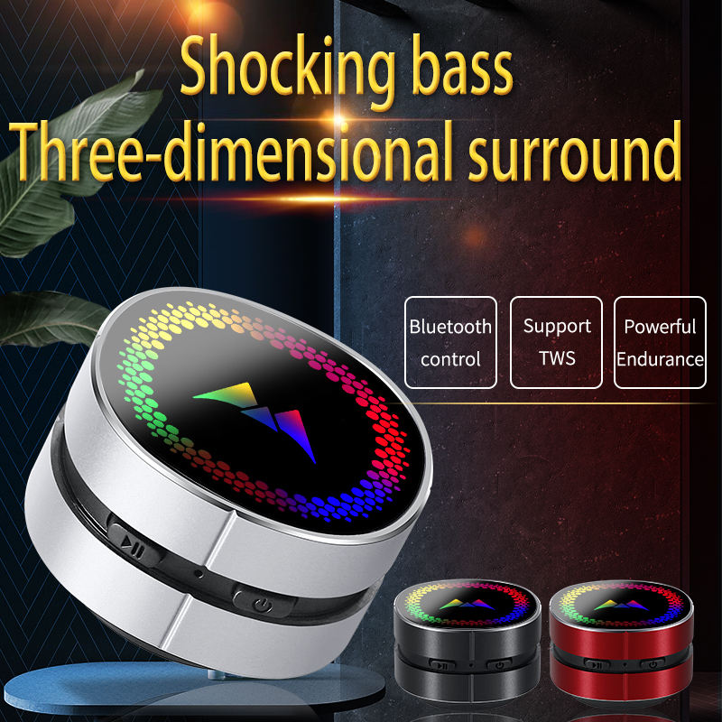 M1 Wireless Portable Bluetooth Speaker with RGB LED Light – Mini Metal ...