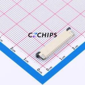 FPC-1.0AX-19PWCR-H25 FFC/FPC Connector SMD,P=1mm,Horizontal Mount Connector Drawer Type Bottom Contact 19P 1mm - Product Image 2