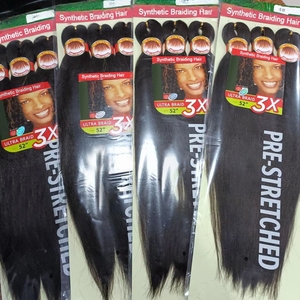 3X Campioni Gratuiti Extension Capelli Afro Yaki per Crochet, Trecce Facili da Intrecciare, Fibra Sintetica Pre-Stirata per Intrecciare, Ingrosso - Product Image 1