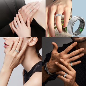 SR01 Gezondheidszorg Smart <span class=keywords><strong>Ring</strong></span> 16mAh Roestvrij staal Waterdicht Hartslag Multifunctionele monitor Fitness Tracker APP-bediening - Product Image 6