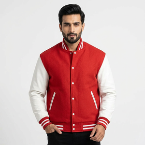 Veste de baseball en laine pour homme grande taille de haute qualité, avec logo personnalisé, patch 3D et broderie, parka avec design de lettres unique - Product Image 1