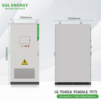 GSL ENERGY 125kW 261kWh Kabinet Baterai ESS Pendingin Cair C&I 832V 314Ah Sistem Penyimpanan Energi Industri & Komersial dengan PCS