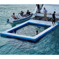 Offre Spéciale Transat Flottant Durable et Grand, Bouée Gonflable pour Mer, Océan ou Piscine avec Filet, Idéal pour Yacht et Bateau