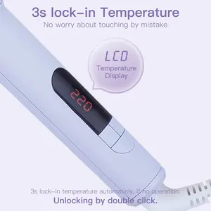 Ferro Arricciacapelli Automatico Professionale con Display LCD, Temperatura Regolabile, Ceramica PTC, Rotazione Automatica da 28mm - Product Image 5