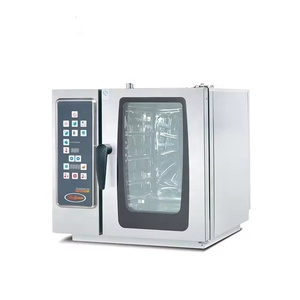 Equipo de cocina comercial Horno de vapor combinado de 4 capas de acero inoxidable eléctrico para hornear y cocinar Fuente de alimentación de gas - Product Image 1