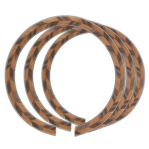 Rosette de sonorisation durable en érable et en palissandre 110X11mm <span class=keywords><strong>pour</strong></span> <span class=keywords><strong>guitare</strong></span> acoustique - Product Image 1