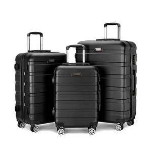 Manufacturer Wholesale Foreign Trade ABS <strong>Suitcase</strong> Spinner Wheel Luggage Three-piece Set Boarding <strong>Suitcase</strong> Password Trolley Bag - Product Image 1