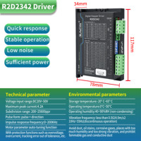 Runcin Nema 23 4.2A DC20-50V 1 axe 2 phases Kit de moteur pas à pas hybride avec 3Nm 425Oz.in Driver Coupling PLC Control