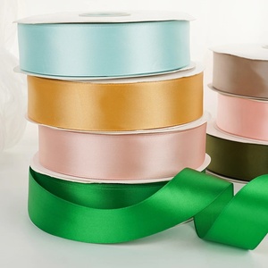 공장 도매 4cm 1.5인치 새틴 리본 선물 포장 웨딩 장식 꽃다발 DIY용 - Product Image 4