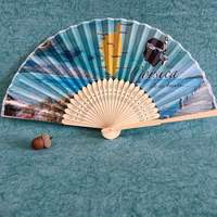 Fabricants d'éventails de 21 cm, éventails pliants personnalisés avec impression d'images, photos, logo, texte, code QR pour créer un éventail publicitaire pliable personnalisé