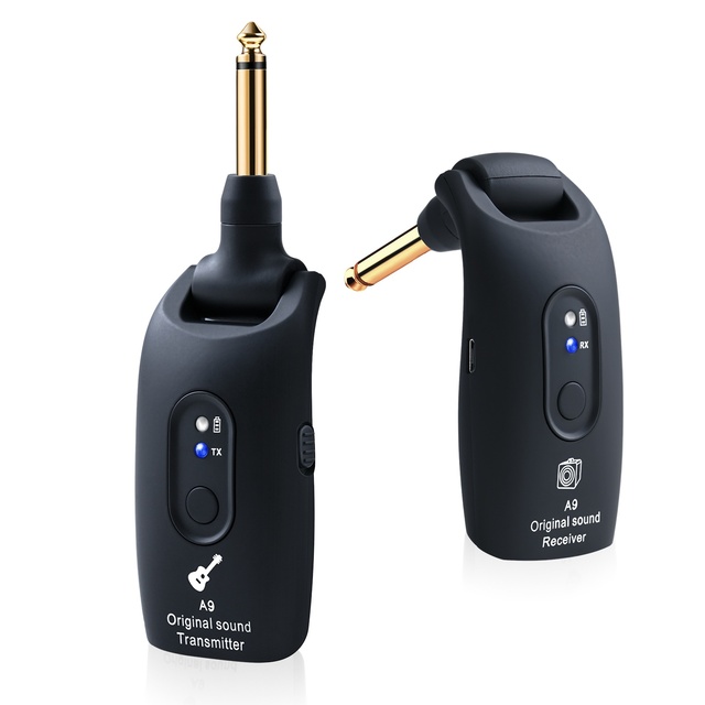 A9 Musical Instrument Wireless Audio Transceiver Guitar Transmission System Bass Pickup Receiver for