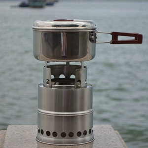 Estufa Portátil Compacta de Acero Inoxidable para Leña, Ideal para Camping, Senderismo y Supervivencia - Barbacoa Ecológica para Exteriores - Product Image 6