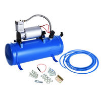 Nouveau Compresseur d'Air Portable 6L 12V pour Train, Kit Gonfleur de Pneus de Voiture 4x4 en Acier avec Jauge Analogique et Klaxon, Garantie 12 Mois