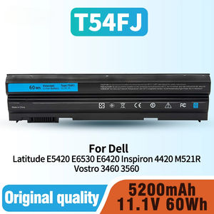 Batterie standard 60Wh T54FJ pour modèles d'ordinateurs portables E5430/E5520/E6520/<span class=keywords><strong>Inspiron</strong></span> 14R/15R/<span class=keywords><strong>5520</strong></span>-Noir - Product Image 2