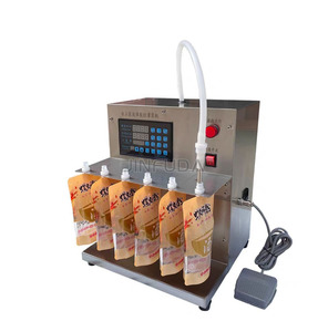 Machine de remplissage de sac de poche à bec de jus de qualité alimentaire à une tête Machine de remplissage scellage de sac debout pour Sopu chaud - Product Image 2