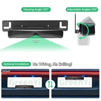 GreenYi 5G WiFi inalámbrico energía Solar HD 1080P cámara trasera/frontal con batería incorporada de 4800mAh para iPhone para coche Van RV