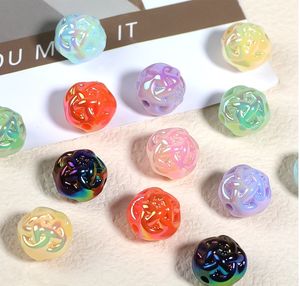 12-16mm UV Colored Mabie Solid <b>Color</b> Acrylic Loose <b>Beads</b> for DIY Handmade Materials Bracelet Mobile Phone Chain Accessories - Product Image 3