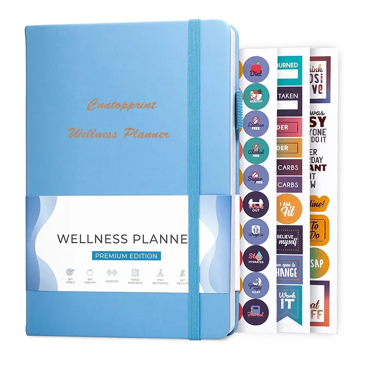 Индивидуальный блокнот в твердом переплете для фитнеса, ежедневник для спортзала, Дневник для похудения для женщин, журнал для упражнений