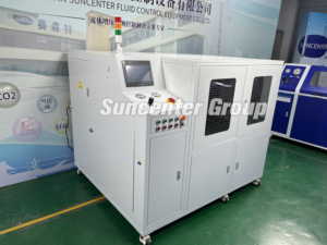 เครื่องทดสอบแรงดันรั่วไหลของท่อแก๊สและถังแก๊สแบบไฮดรอลิกความดันสูง Suncenter SST-DGA05-4 พร้อมแผ่นทำความเย็นด้วยน้ำ - Product Image 4