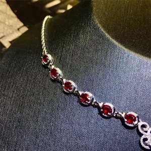 Vòng Cổ De Novia Vòng Cổ Phát Sáng Thời Trang Life Of Tree Cho Nữ Trang Sức Vòng Cổ <span class=keywords><strong>Ruby</strong></span> Không Nóng Tự Nhiên Kim Cương Vàng 18K - Product Image 3