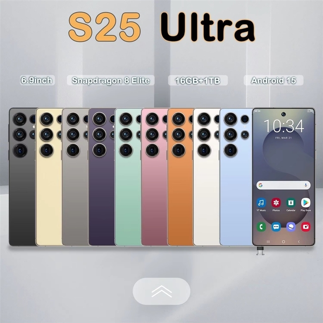 Hot Selling S25 Ultra 6.9-inch Dual Sim 5G Smartphone 16GB RAM 1TB Storage 72MP+108MP Camera Android 15 Cell Phone