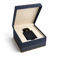 Boîte à parfum magnétique carrée avec insert intégré pour collection de flacons de parfum de luxe