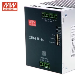 Alimentation électrique industrielle sur rail DIN Mean Well <span class=keywords><strong>XTR</strong></span>-960 <span class=keywords><strong>ultra</strong></span>-mince 960W 24V 36V 48V Entrée triphasée Remplacement <span class=keywords><strong>XTR</strong></span> pour TDR-960 - Product Image 5