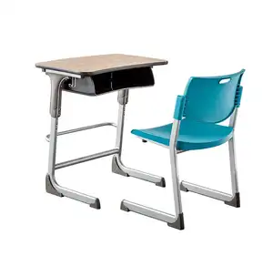 Student Fashion School Furniture Desks And Chairs With Comfortable Adjustable