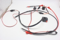 Módulo Aislado de CC a CC con Entrada de 12.8-36V y Salida de 14V 8A, Conjunto de Cable de Cargador Inversor con Fusible de 15A, Anillo SAE/M8, PVC, para Motocicleta/Automóvil